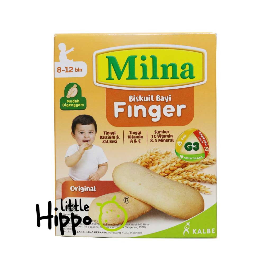 Milna Fingers Biskuit Bayi Finger 52 gr / Milna Biskuit Bayi 8+ Biskuit Bayi Crakers Yummy Bites