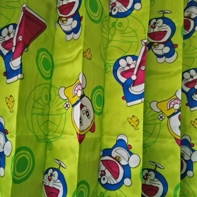 Gorden Doraemon Plisket Hijau