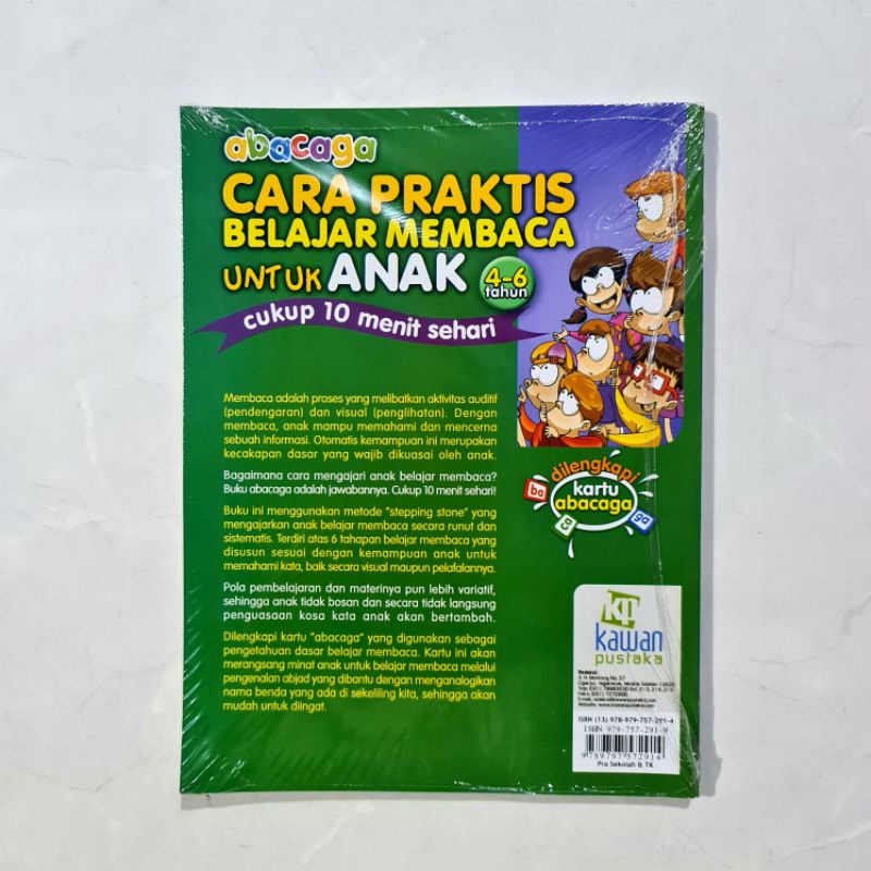 ORIGINAL BUKU ABACAGA : CARA PRAKTIS BELAJAR MEMBACA UNTUK ANAK - BEST SELLER