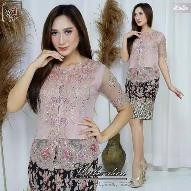 REAL PICT SETELAN KEBAYA PAYET/KEBAYA KARTINI/KEBAYA MURAH/KEBAYA LENGAN PENDEK