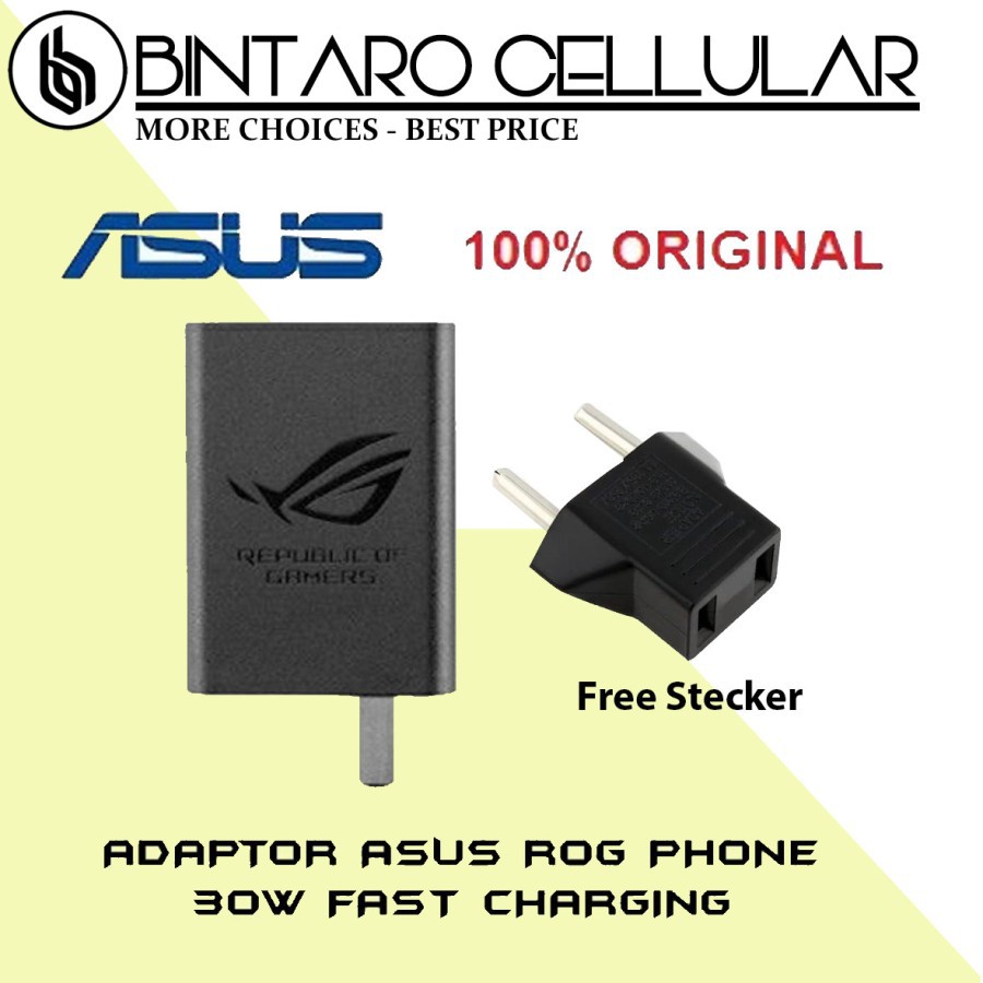 Hypercharger Asus Rog Phone Adaptor + Kabel 30w Asus Rog Phone 2, 3, Original Adaptor Fast Charging