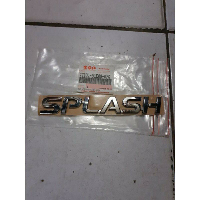 emblem bagasi belakang, Suzuki (splash)