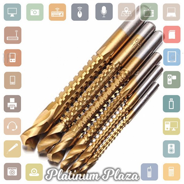 Deko Mata Bor Power Drill HSS Steel 6 PCS - Golden`FE6S56-