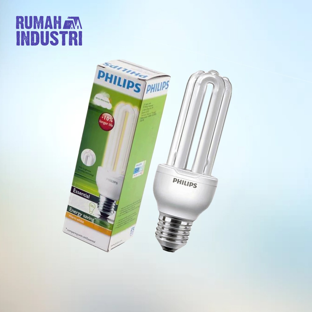 IRIT & TERANG Lampu Bohlam Panjang Sumpit Essential Philips 8W - 23W