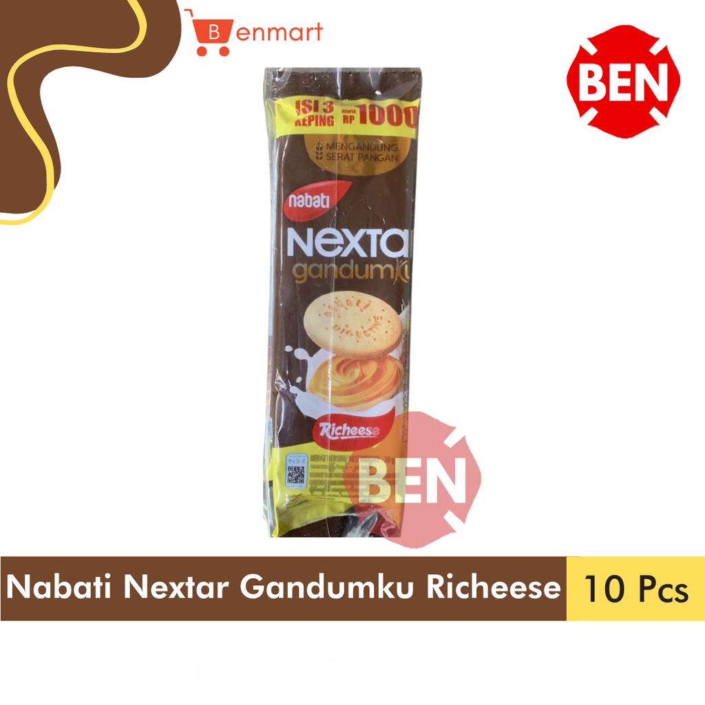 Nabati Nextar Gandumku RICHEESE 1 Pak 10 Pcs Gandum Keju Noir Sandwich