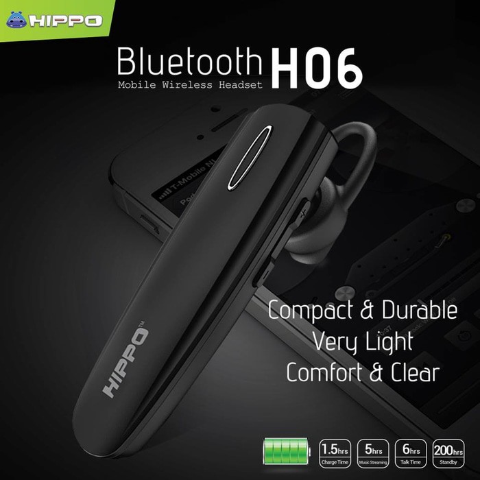 HEADSET STEREO BLUETOOTH HEADSET HIPPO-06 ORI