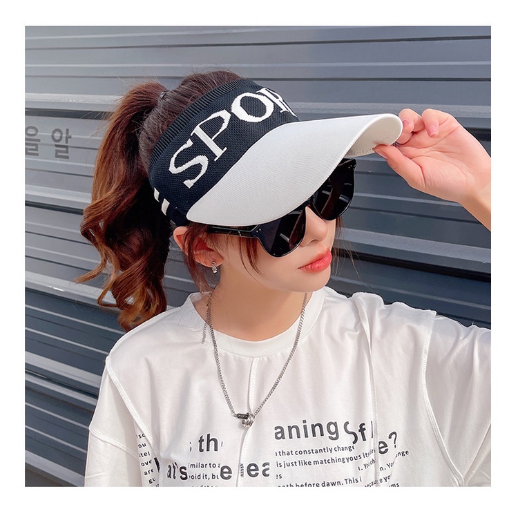 T&amp;Y Topi Golf Rajut SPORT NEW Baseball Cap Sport Senam Zumba Jogging Topi Pantai Korea Fashion Wanita Visor Hat Murah Import