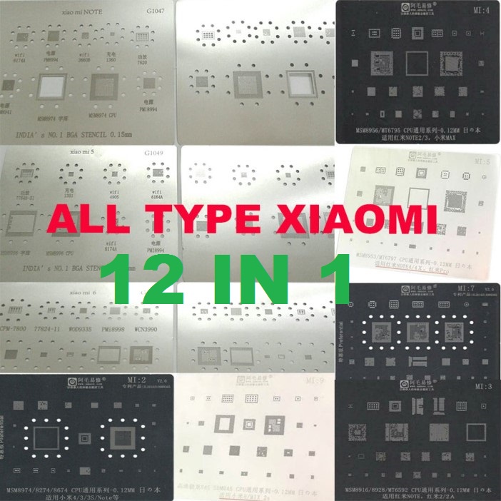 PLAT BGA All Type Samsung Dan IP 1set Atau 19pcs / type untuk peralatan service hp