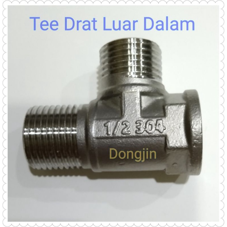 Tee Drat Luar Dalam Sambungan Keran Air 1/2 inch/Tee Shower