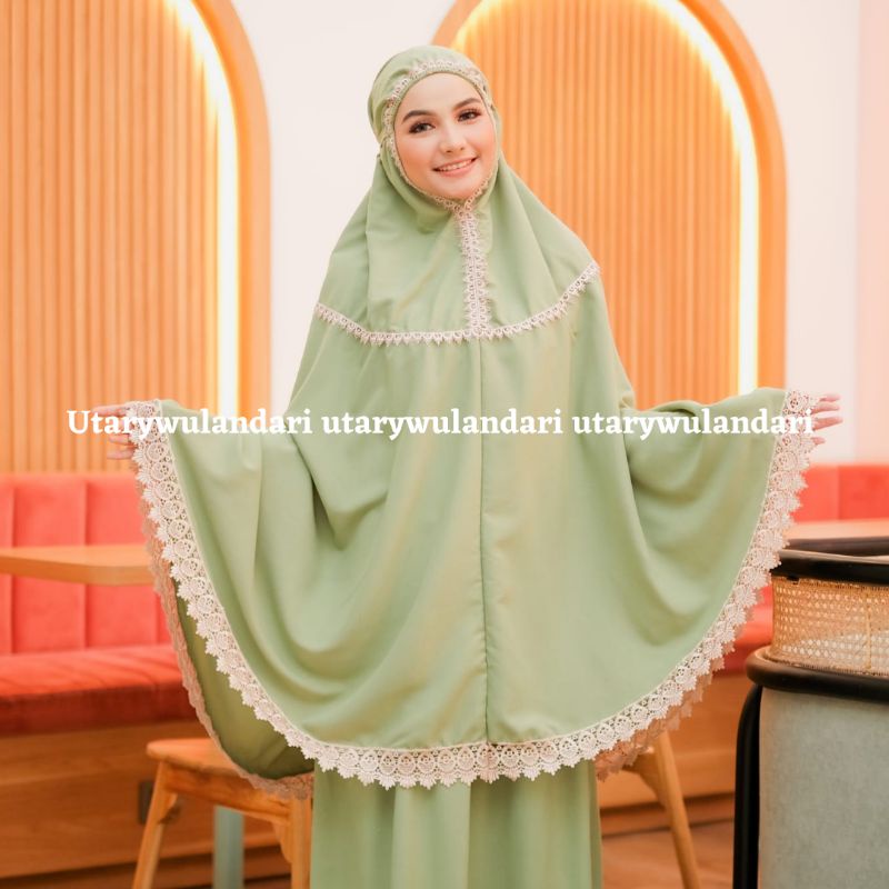 mukena dewasa katun polos RUMAISYAseries