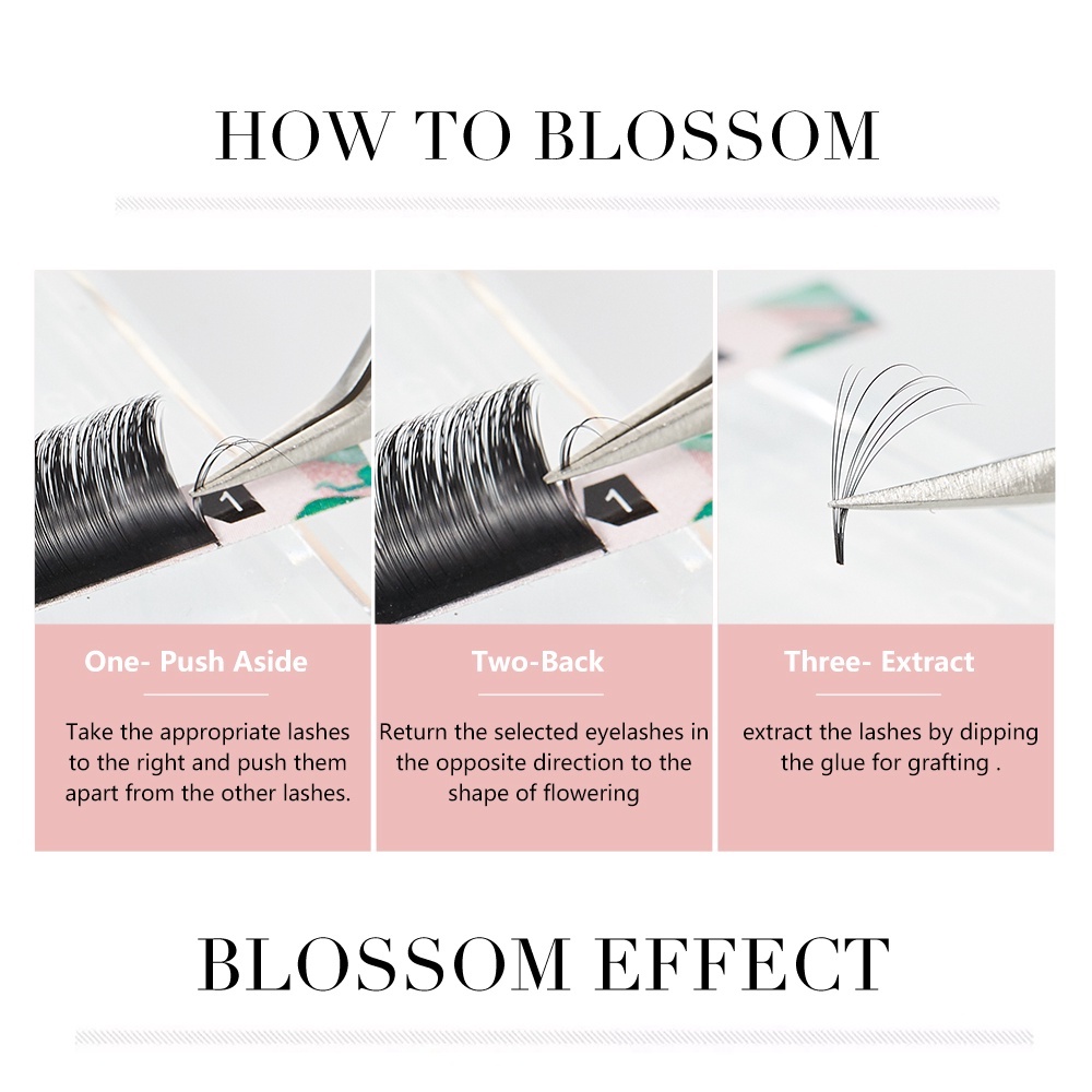 Yelix Bloom 1s Flower Mega Russian Volume Eyelash Extension Tanam Bulumata Palsu