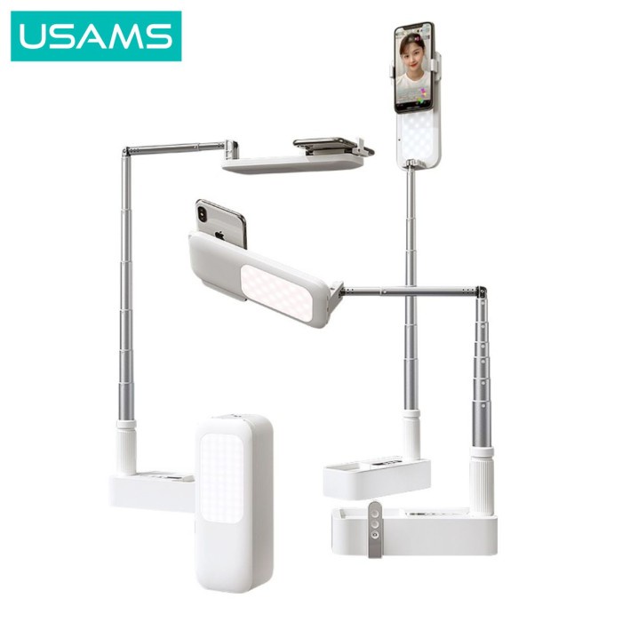 {SuheStore} USAMS ZB209 Stand Phone Live Show Lipat Multi Fungsi Ring Light LED - Holder ZB209 Disko