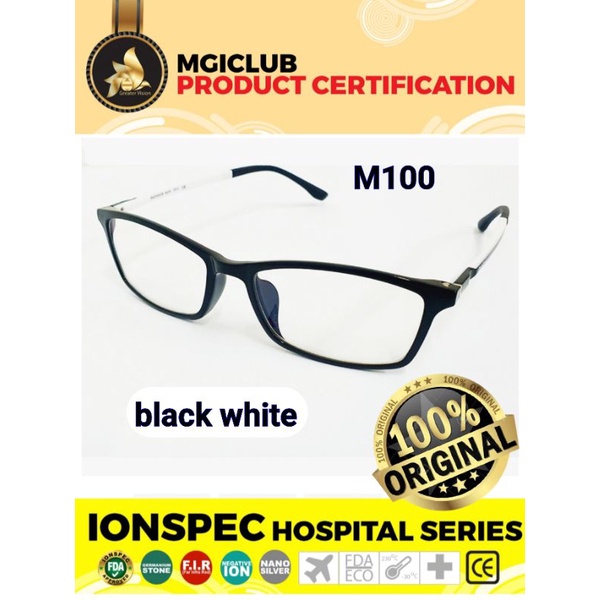 Kacamata MGI ionspec nanospec model M100 black White |Original |MGICLUB