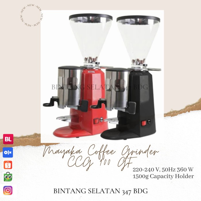 COFFEE GRINDER GILINGAN KOPI MAYAKA PREMIUM MP ESPRESSO MAZER CCG 900