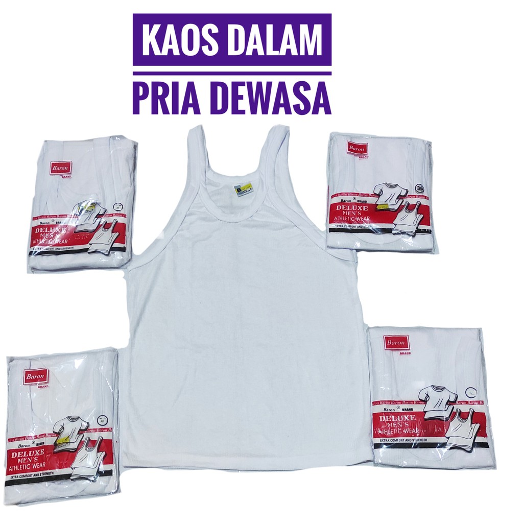 Kaos dalam Singlet Pria Putih - Kaos Dalam Pria Murah - Kaos Dalam Murah -Grosir Harga Kaos Termurah