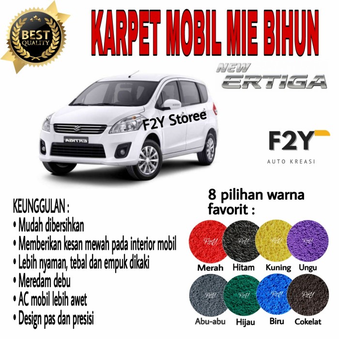 Karpet Mobil Mie Bihun Ertiga New Old Full Set Hitam Ertiga Lama Shopee Indonesia