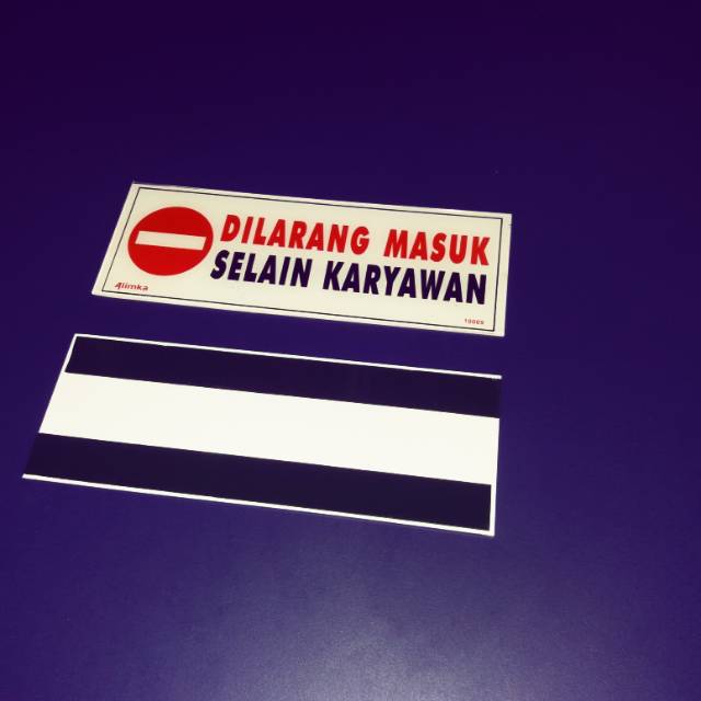 

Acrylic Organizer Akrilik Organizer sign label dilarang masuk 8x22
