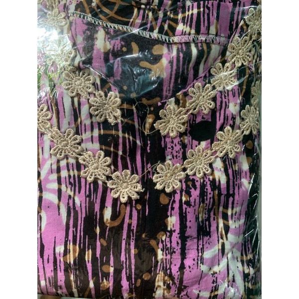 TERMURAH!!! LD 120 LONGDRES ARAB RENDA AISS || RAYON SUPER GRADE A || BATIK