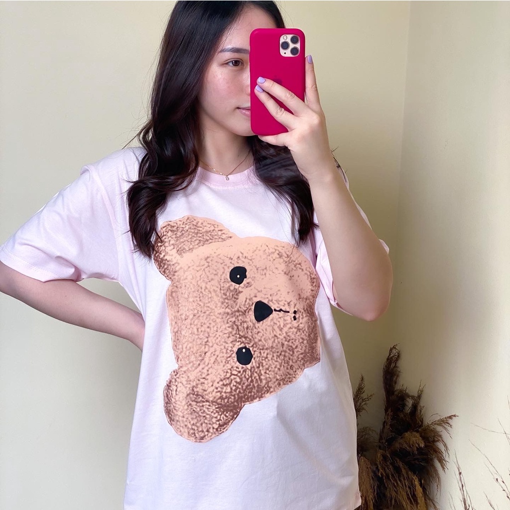 Kaos Wanita Oversized Lengan Pendek Bahan Cotton Combed 30s