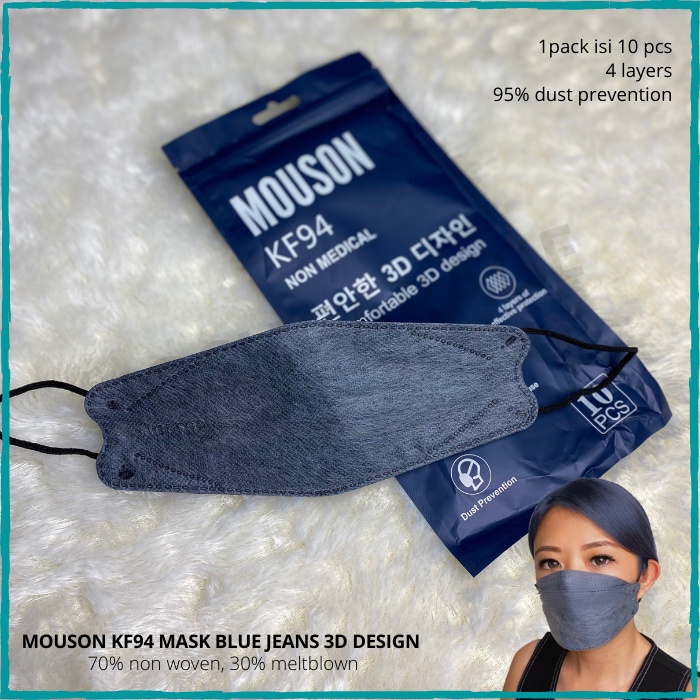 Masker Unisex Mouson KF94 4 Lapis 3D Design Mask