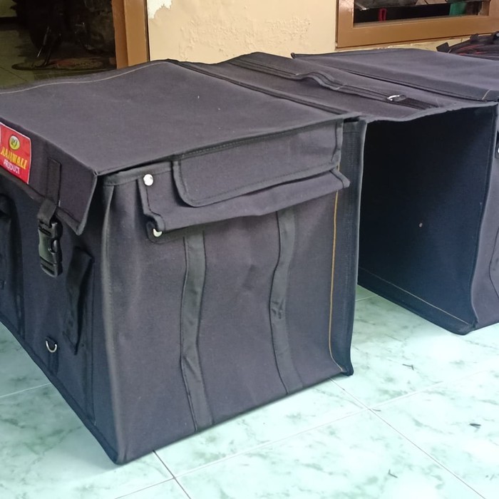BLACKPINK Tas Pos Kurir Obrok Motor Terpal Kuat Jumbo - TERPAL