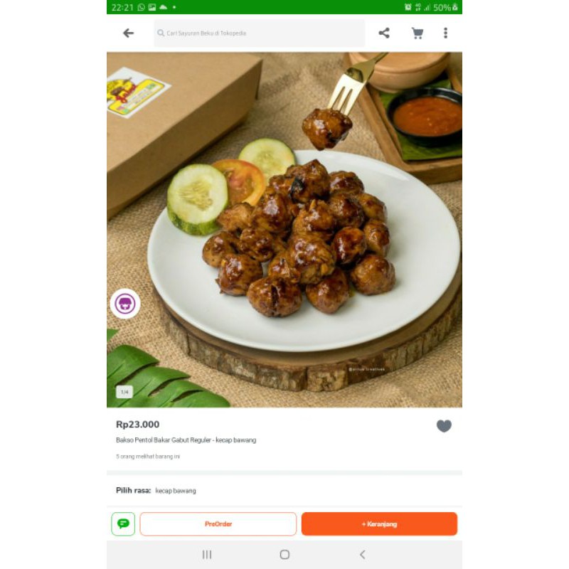 

pentol isi keju dan jamur