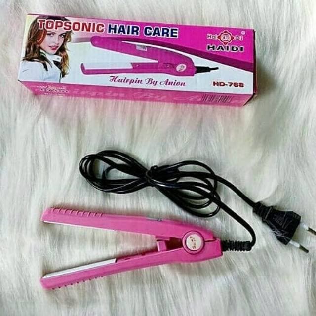 TGM - Catokan Mini Haidi Topsonic 2 FUNGSI IN 1 (Bisa Lurus &amp; Curly) Alat Catok Rambut ada box Top Sonic