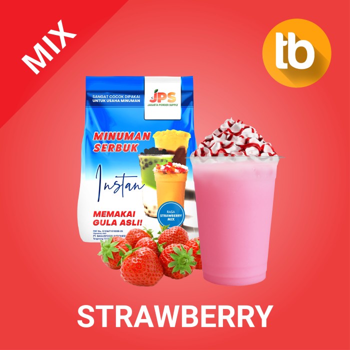 

DISKON - (BISA COD) JPS Bubuk Strawberry Mix (Bubuk minuman dan makanan)