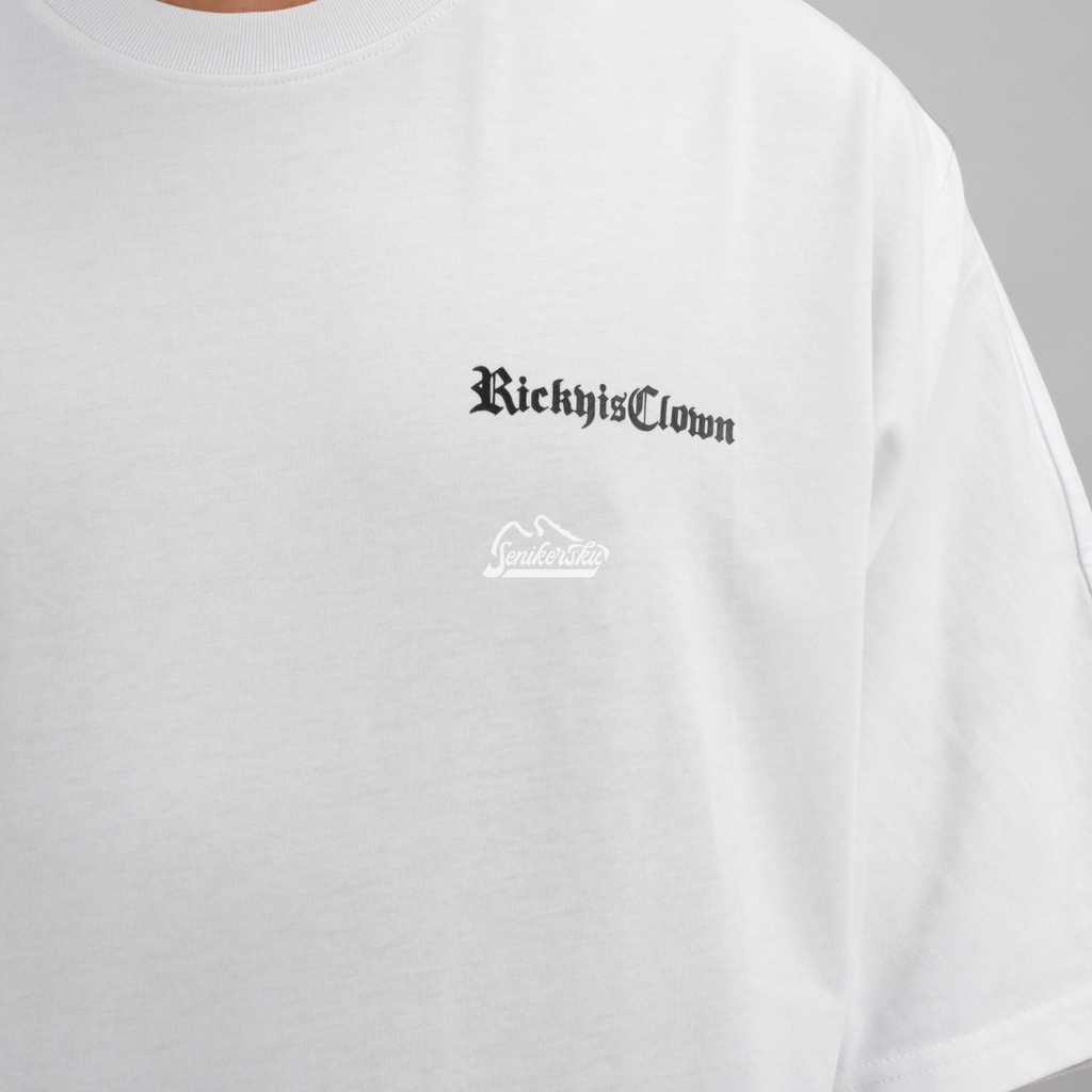 RIC Ricky Is Clown Back Print Big Logo White Tee