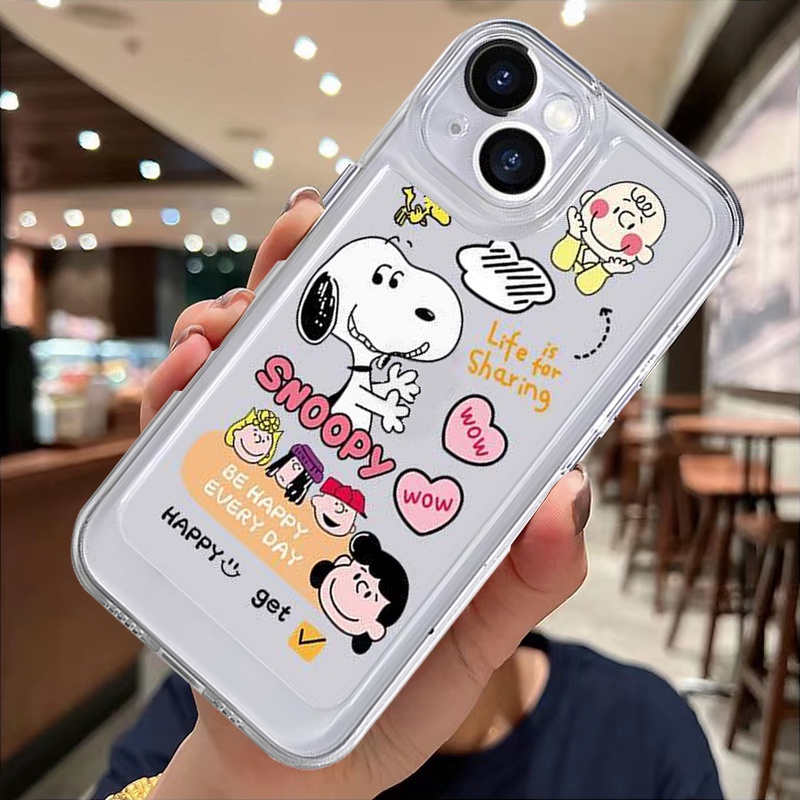 Soft Case Silikon TPU Transparan Motif Anjing Untuk IPhone 14 13 12 11 Pro XS Max 8 7 6S Plus XR X