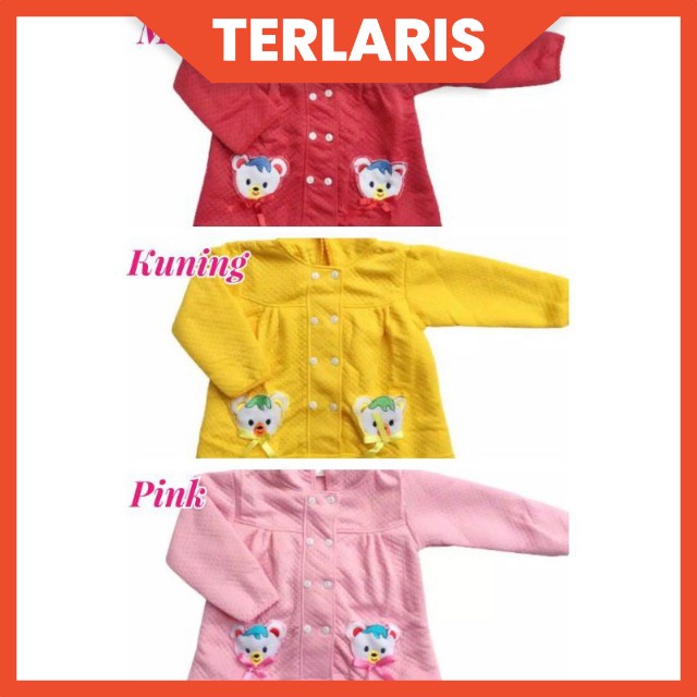 JAKET ANAK BAYI PEREMPUAN LUCU 0-3 TAHUN TWIN KITTY JACKET / JAKET MANTEL KARAKTER ANAK CEWEK LUCU / JAKET HOODIE ANAK PREMIUM