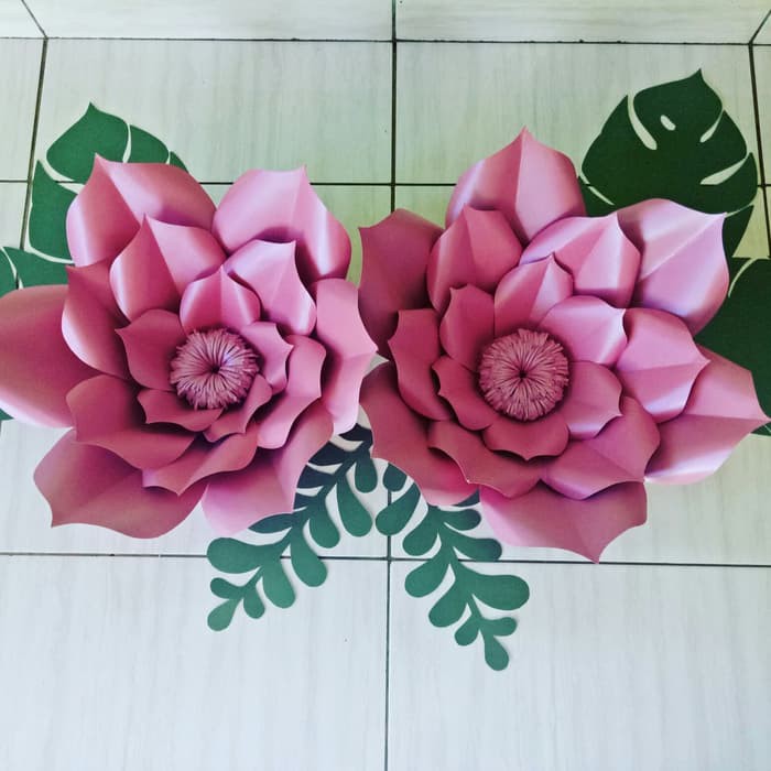 

Dark pink simple set paper flower