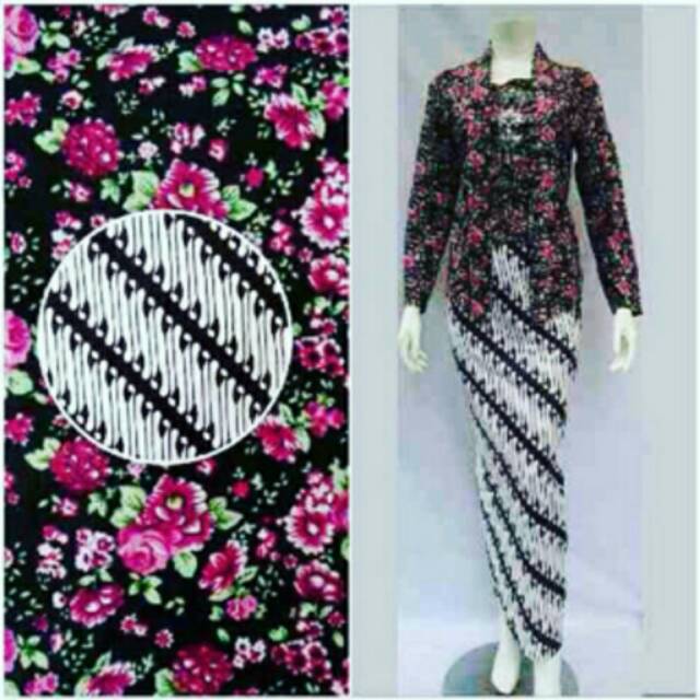 RNB Kembang Desa Panjang Kebaya Kartini Bunga Floral Kutubaru Instan Rok Jarik Kondangan Seragam