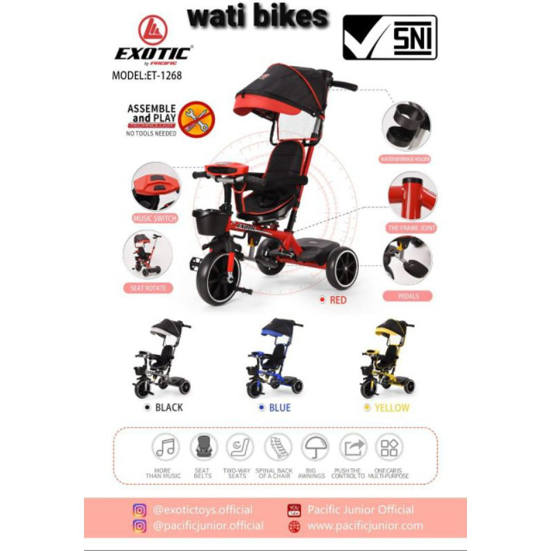 Sepeda roda tiga anak/tricycle Exotic ET-1268