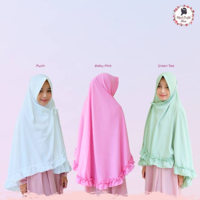 Ainnaya syari/ khimar syari rempel/ khimar kriwil