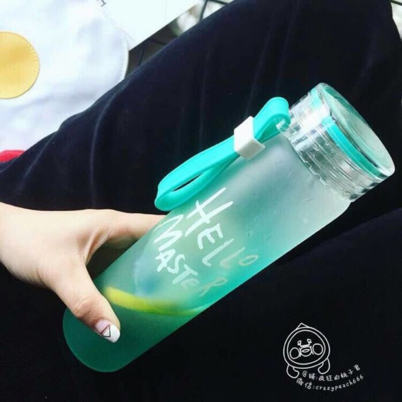 Medan Termurah 500ml So beautiful botol minum kaca cantik Hello Master unik