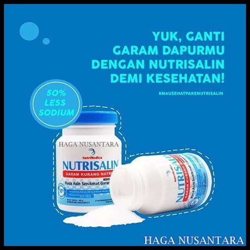 

NUTRISALIN 400gr GARAM DIET KURANG NATRIUM GARAM SEHAT 400 gr TERMURAH