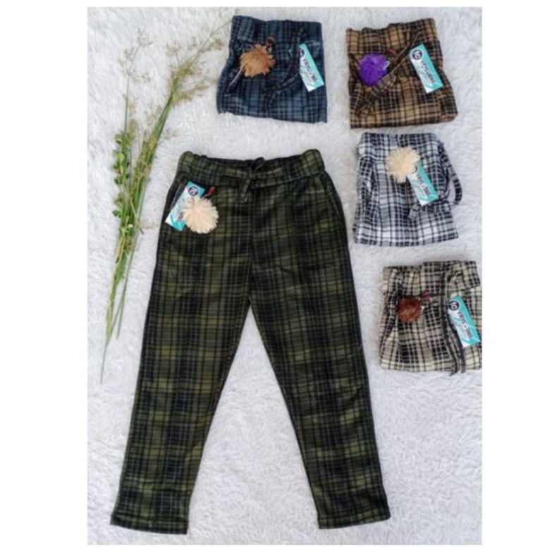 CELANA BAGGY MOTIF KOTAK TARTAN ANAK