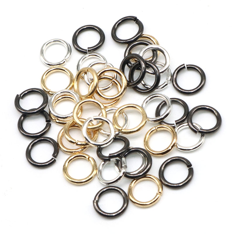 200Pcs Cincin hoops Single Loops Ukuran 8mm Untuk Komponen Perhiasan