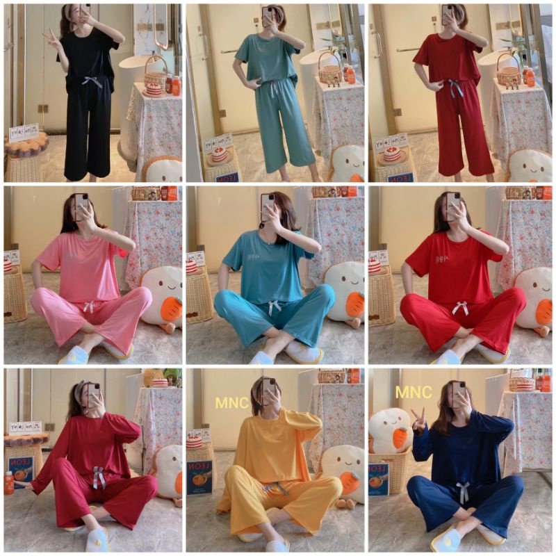 CO3-A New Piyama polos import cp/pp/7/8piyama wanita import murah