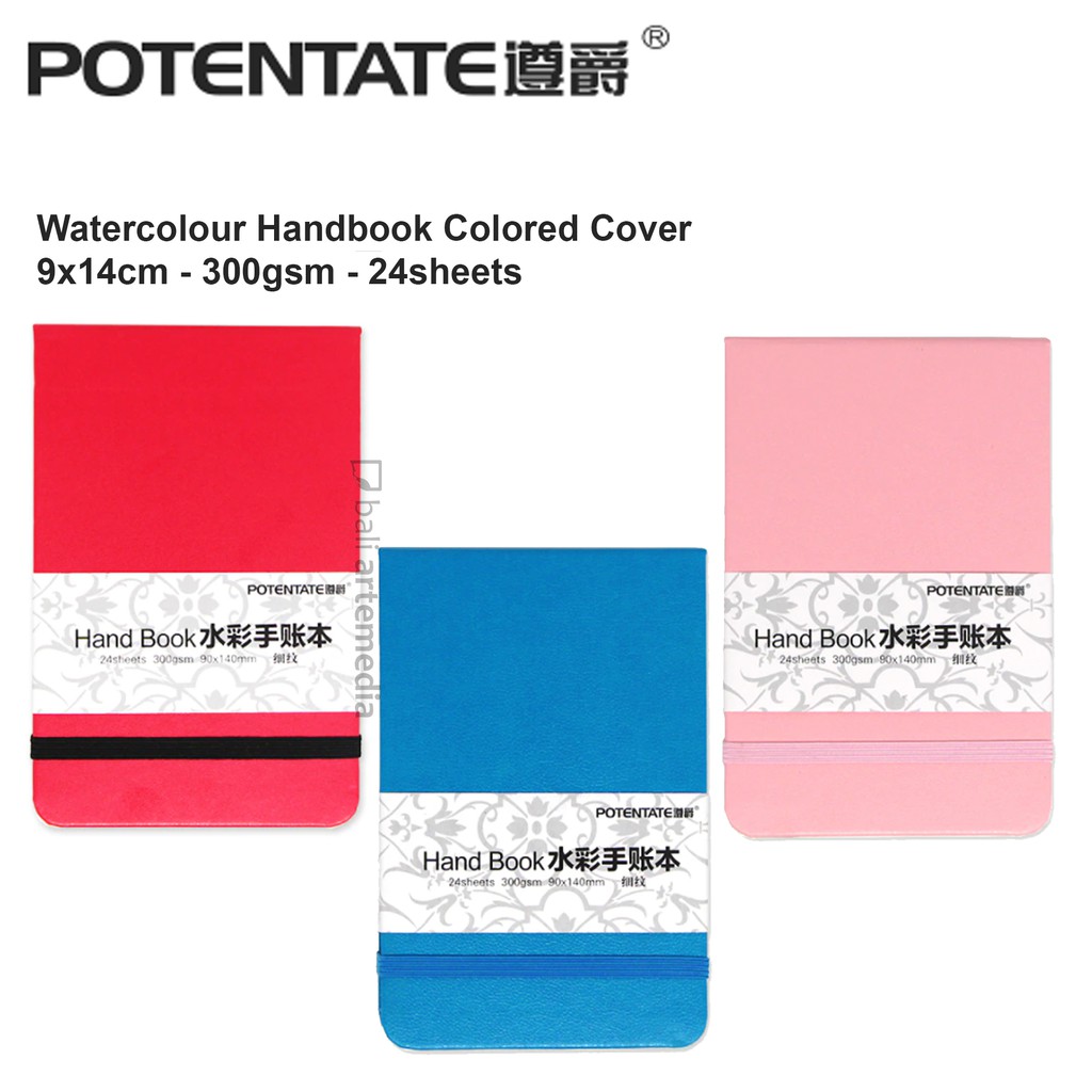 

Potentate Watercolour Handbook Colored Cover 24 pages, 300gsm, 9x14cm