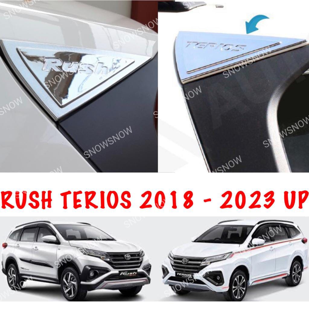 Spoiler Ornament All New Rush Terios 2018 2020 2022 2023 UP Chrome