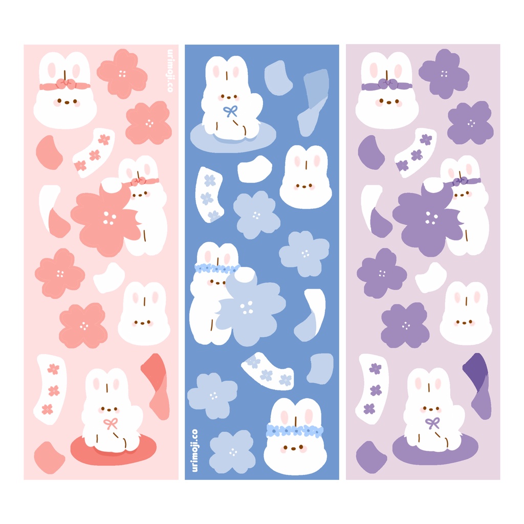 

URIMOJI.CO - Bunny mini sticker sheet