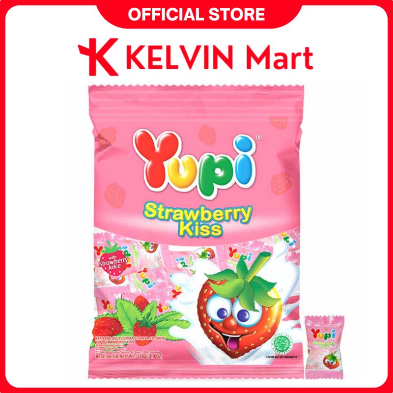 

Permen Yupi Love Strawberry Kiss 110g | KELVIN Mart