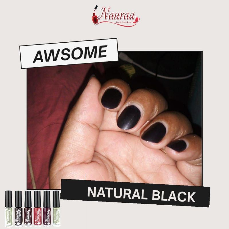 Nauraa Kutek Muslimah Halal Sah Solat / Kuteks Henna / Hena Black Hitam / Hena Bubuk Coklat / Cat Kuku Henna Awet Tahan Lama Terlaris Bisa COD