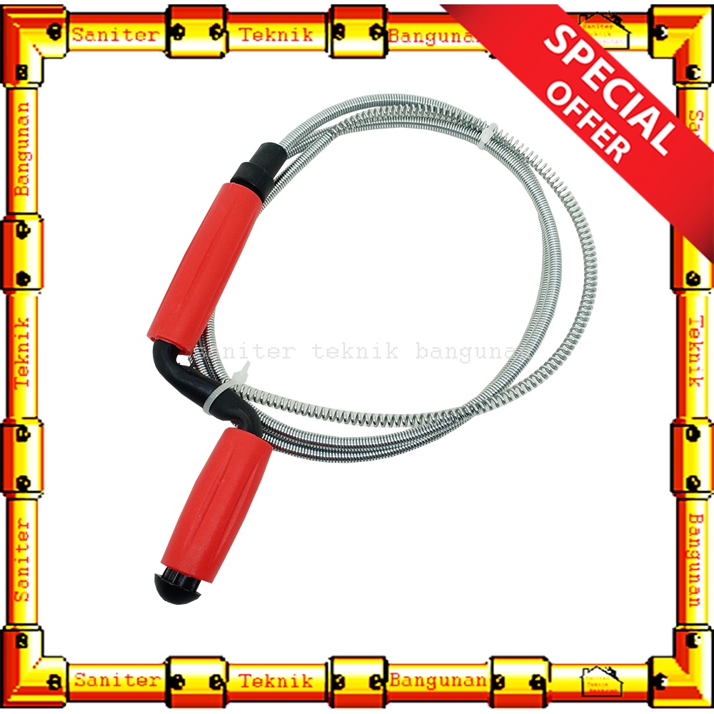 Alat Sodok Pipa Wastafel WC Tersumbat Mampet Pipe Cleaner 1.5M 3M 5M Freed