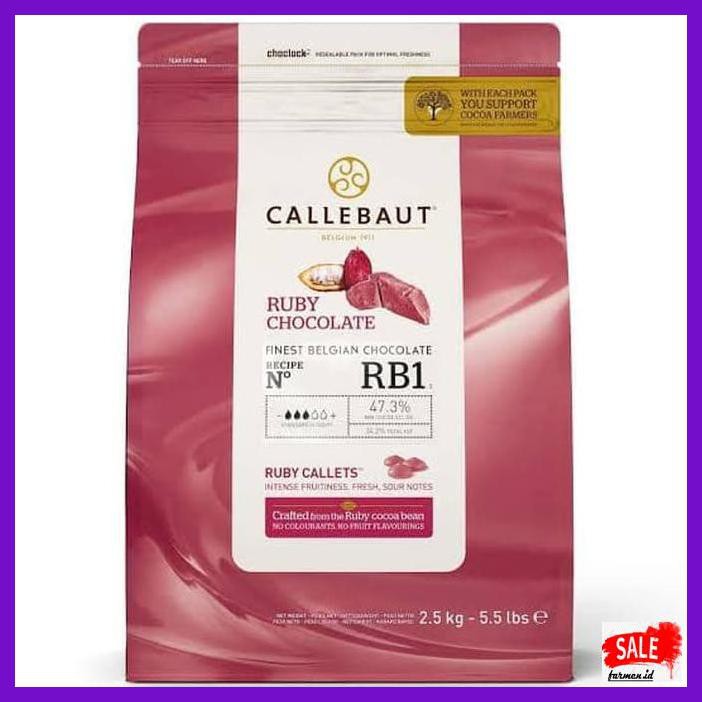 

SAKMACOKLAT- CALLEBAUT RUBY CHOCOLATE 500 GRAM -MAKANAN-MINUMAN.