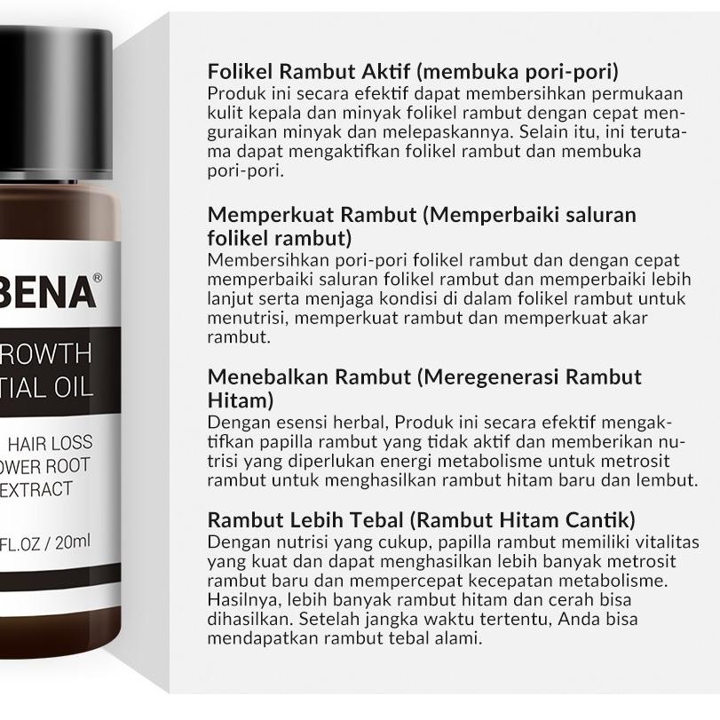 ♩ [] LANBENA Hair Growth Essential Oil 20ml - Mencegah Kerontokan ☈
