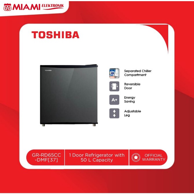 [INSTANT] Mini Bar Toshiba GR-RD65CC-DMF[37] Kulkas Portable Toshiba GRRD65CC Khusus GOSEND/GRAB