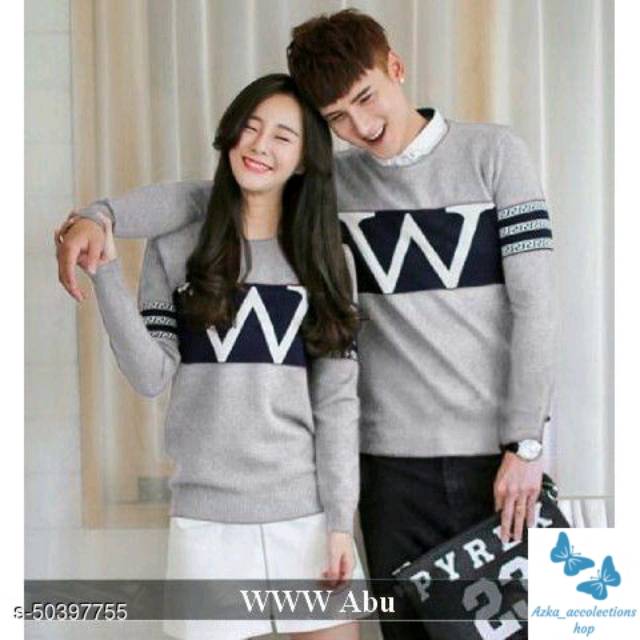 Lengan panjang couple  model korea Baju pasangan terlaris 